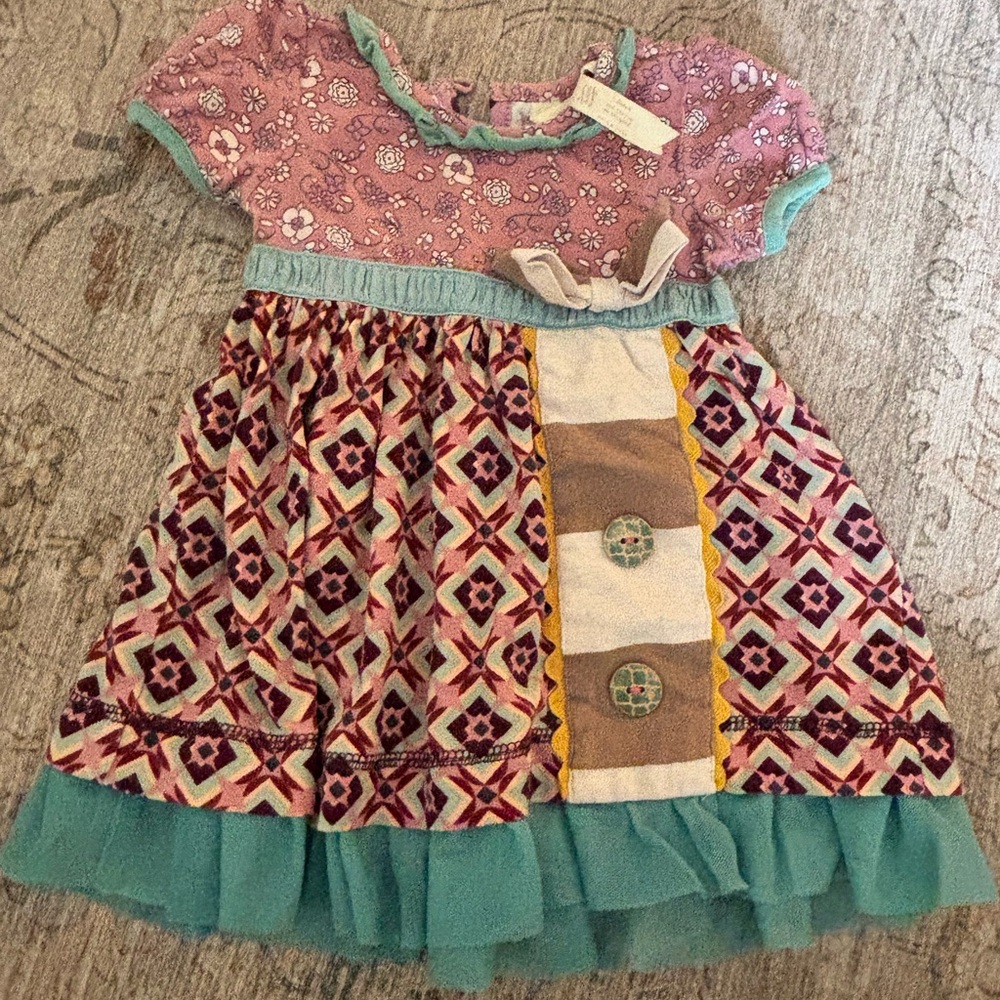 Matilda Jane Lavender and Teal Kids Dress